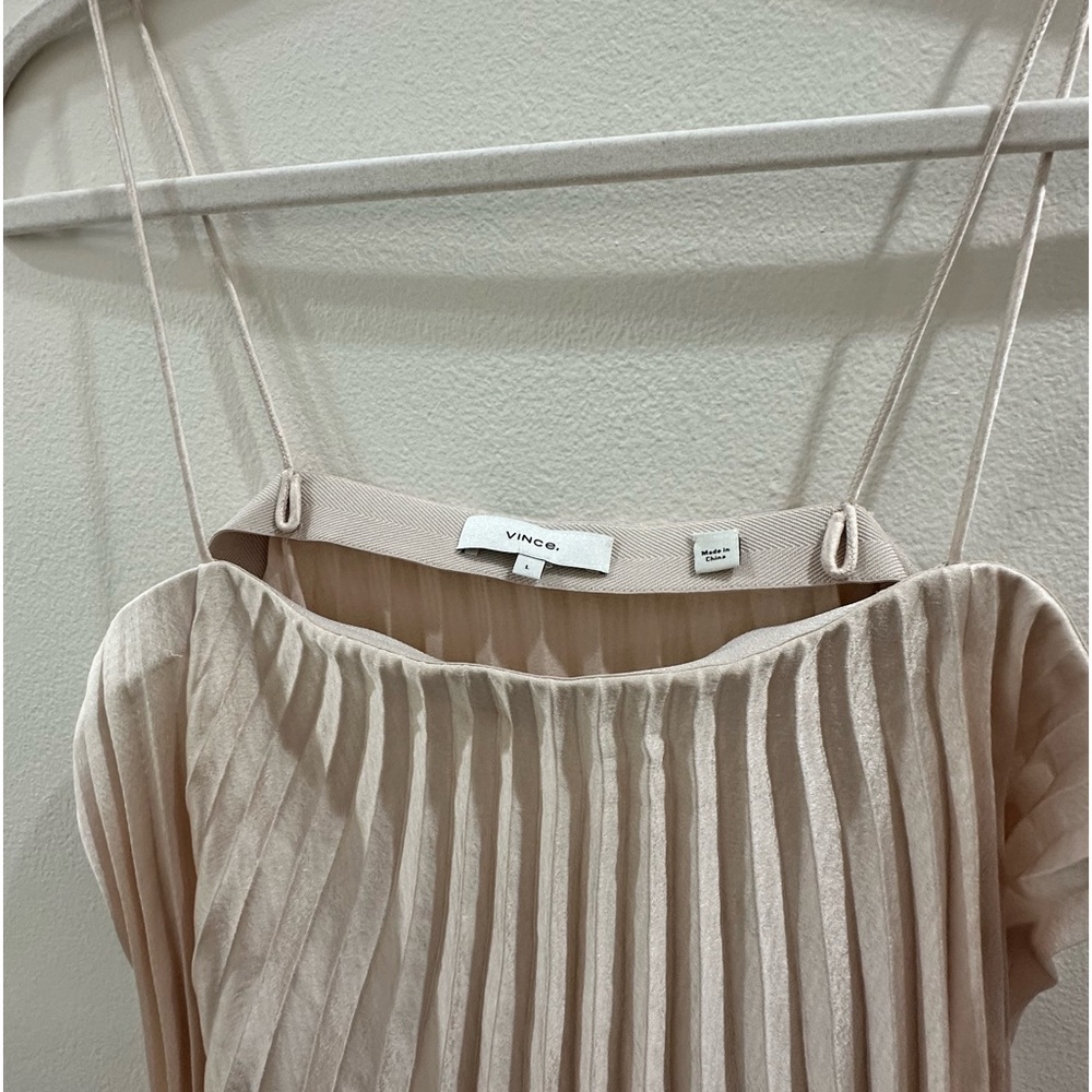 Vince Pleated Silk Tank